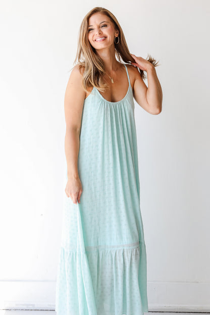 Maxi Dress in mint on model