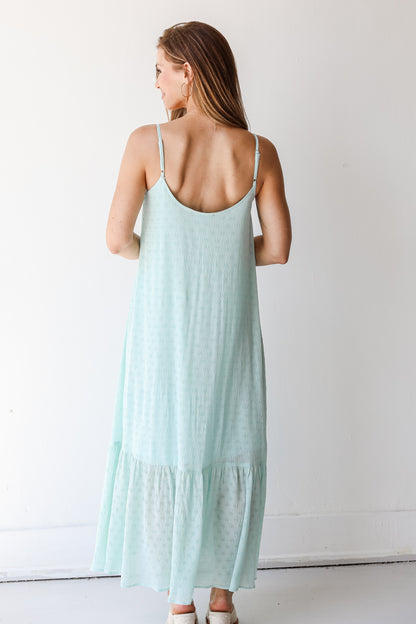 Maxi Dress in mint back view