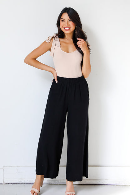 black Linen Pants