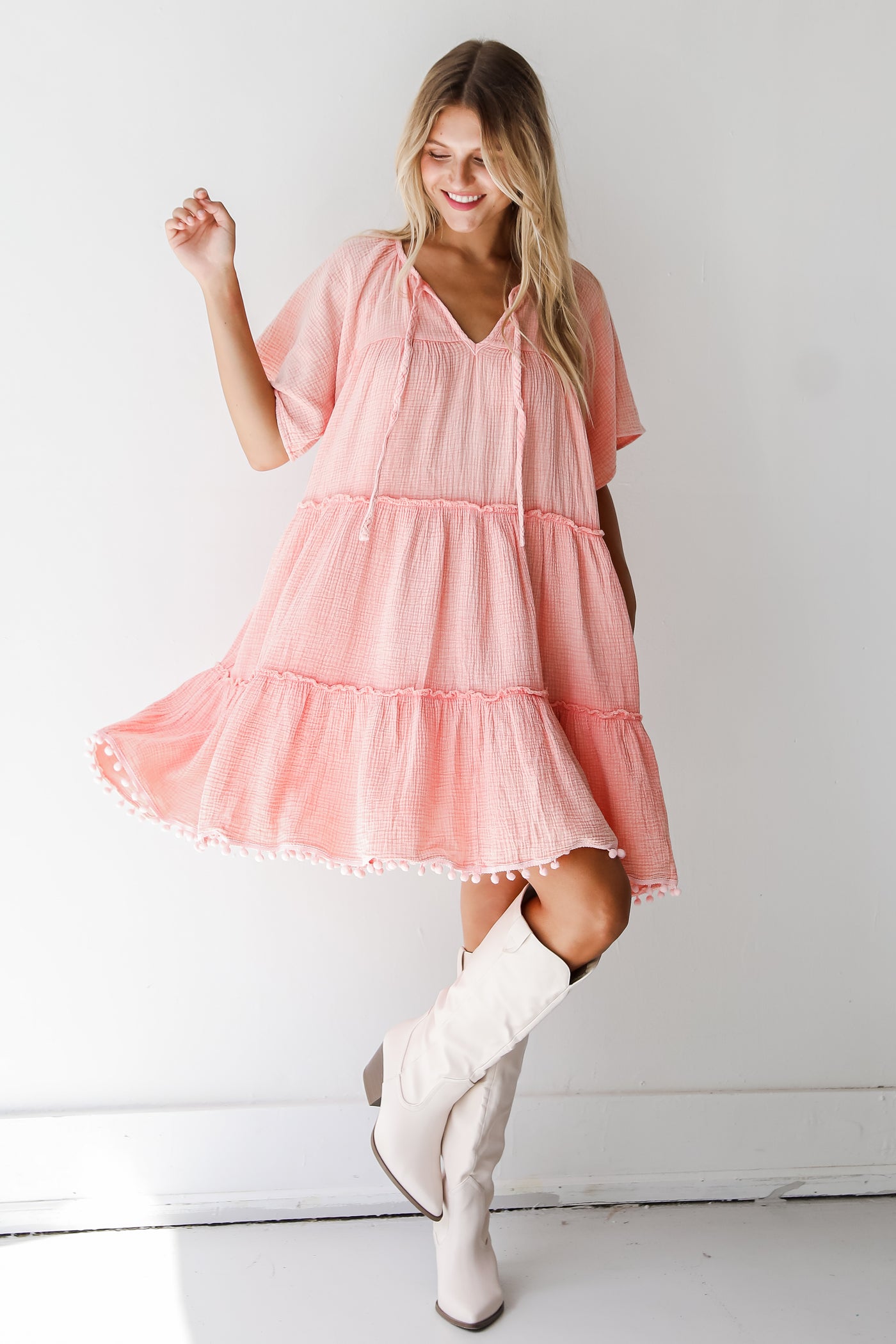 FINAL SALE - Total Cutie Linen Mini Dress
