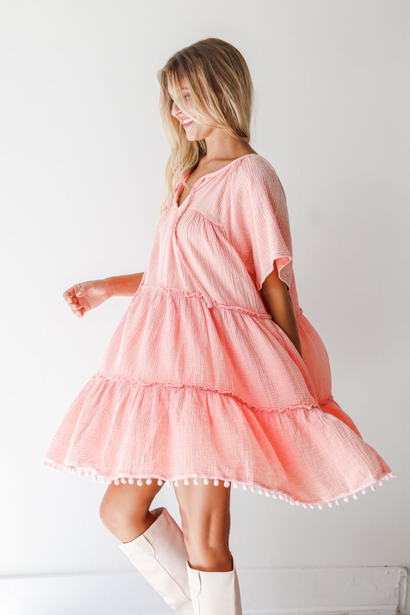FINAL SALE - Total Cutie Linen Mini Dress