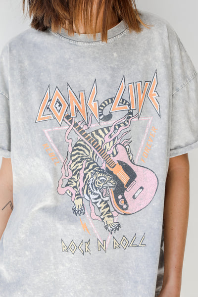 Long Live Rock N Roll Acid Washed Tee from dress up
