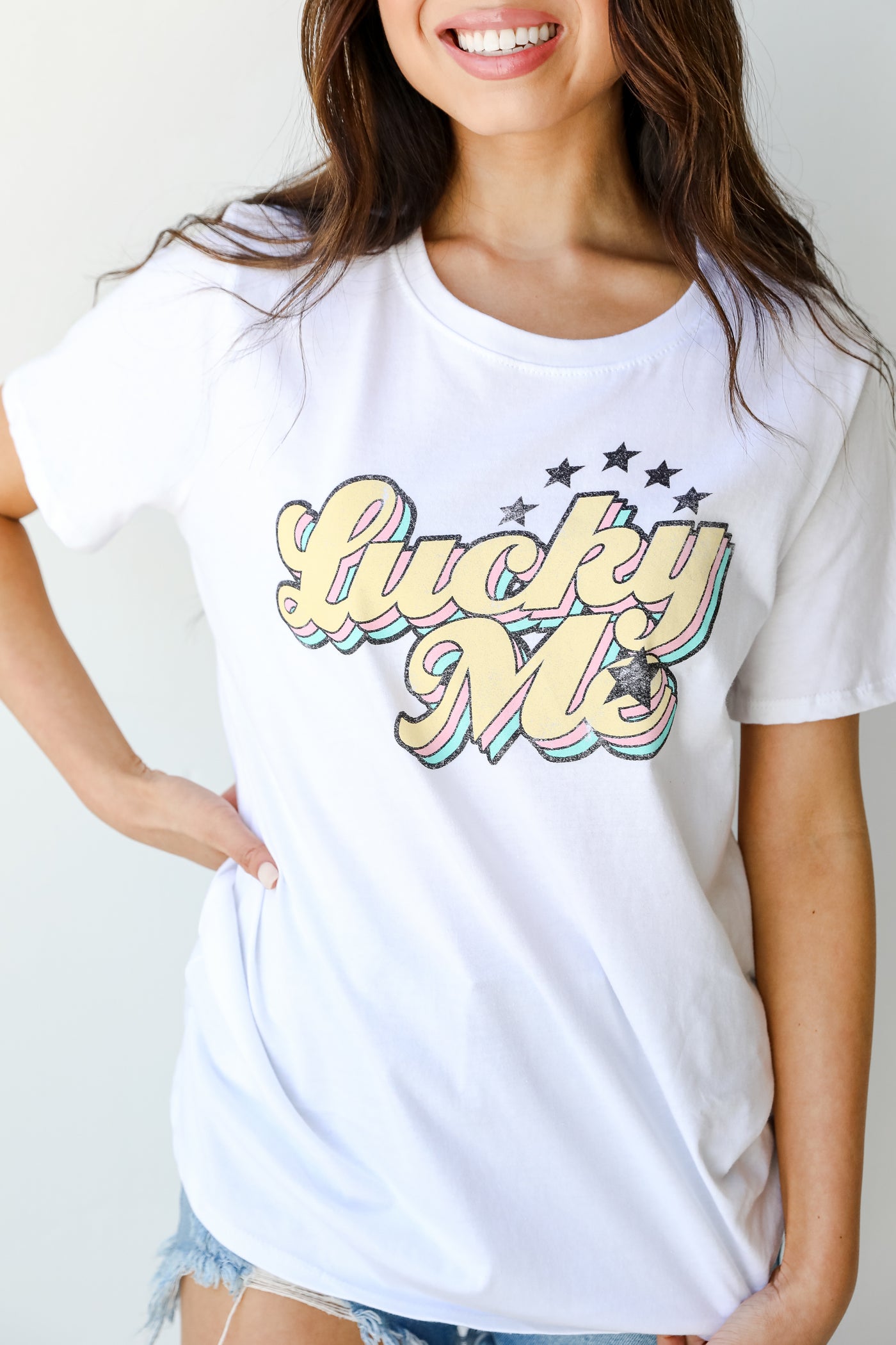 Lucky Me Graphic Tee front view