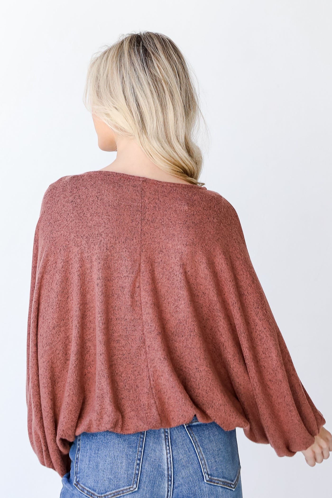 Brushed Knit Top back view