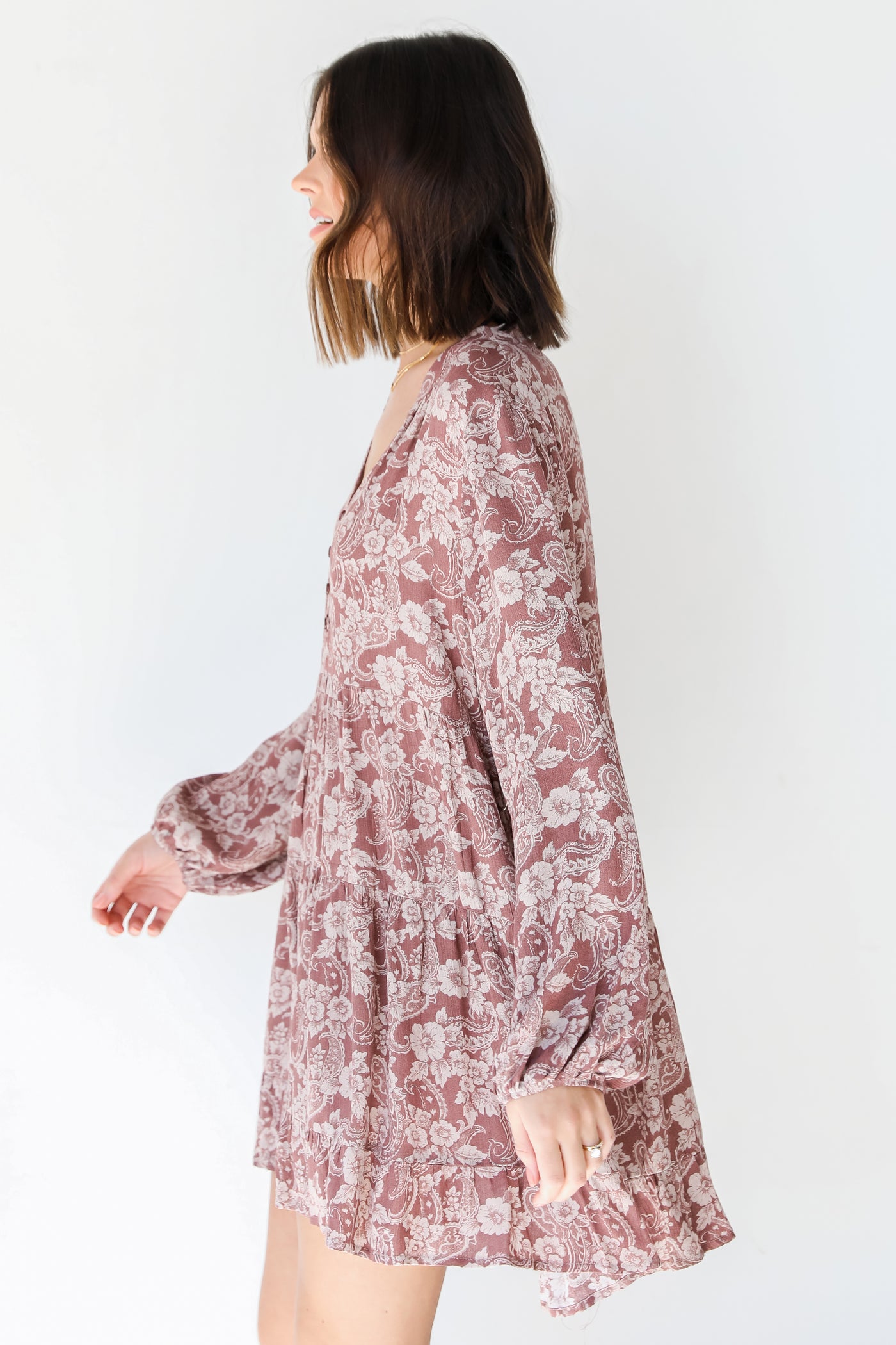 Tiered Floral Dress side view