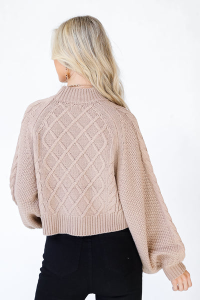 Cable Knit Sweater back view