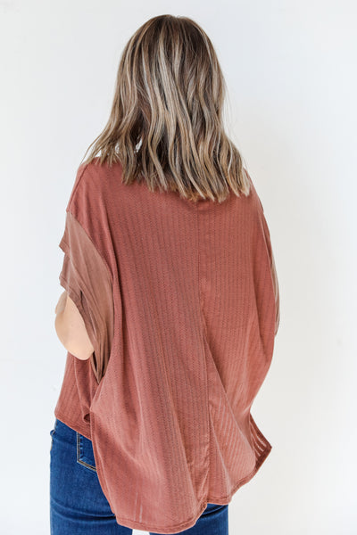 back view of a knit top