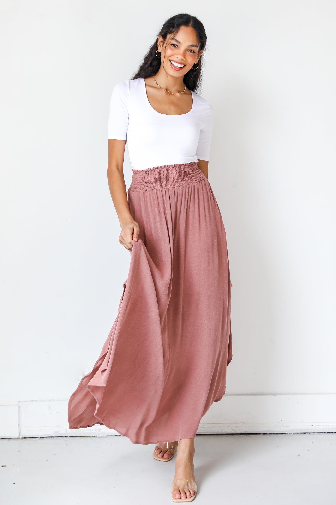 pink Maxi Skirt