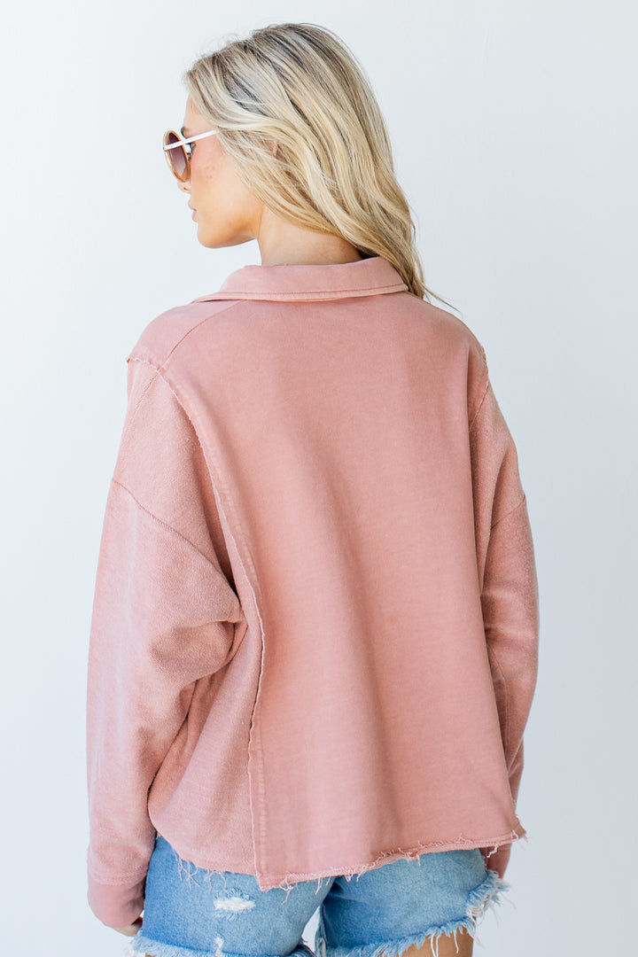 Collared Pullover back view