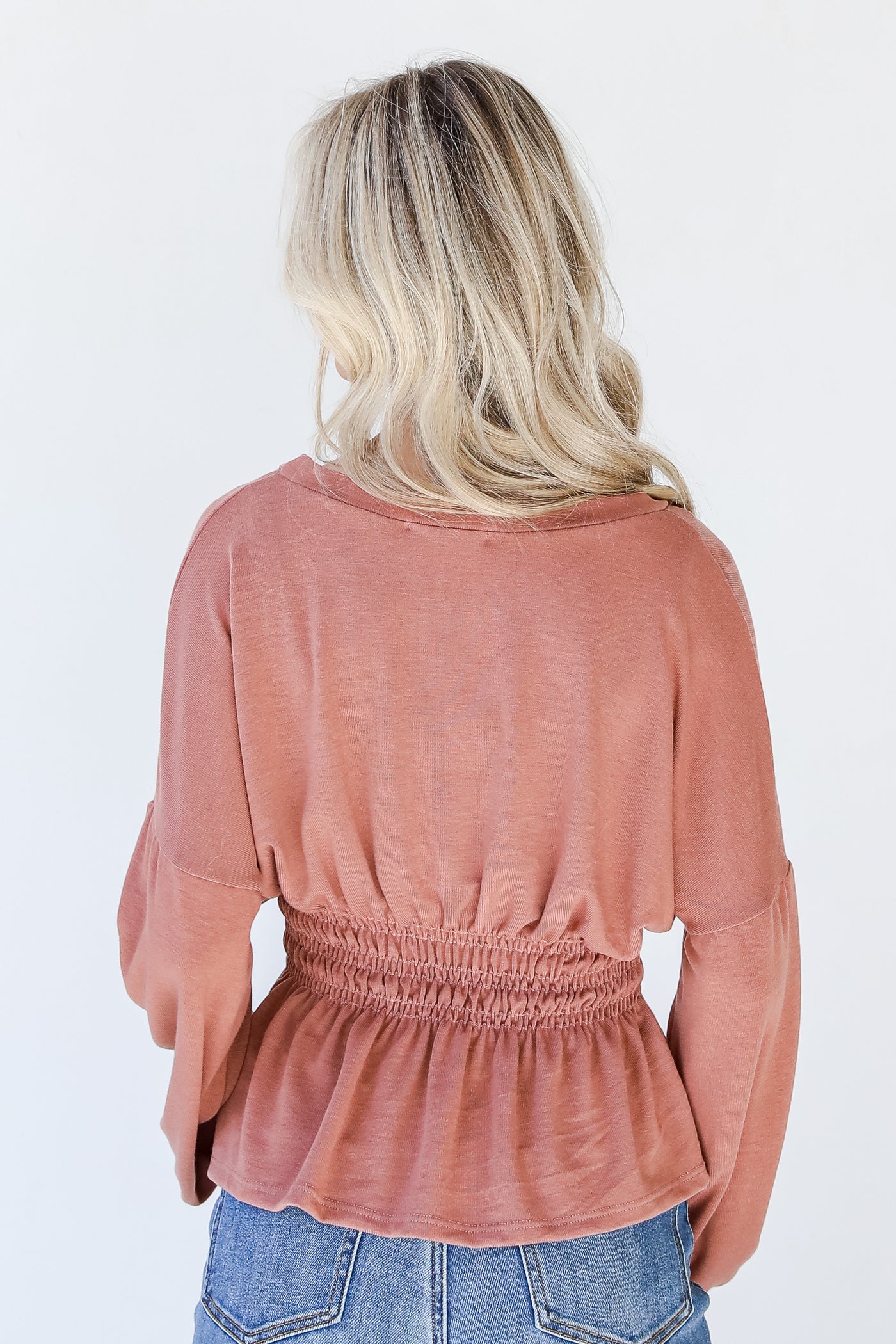 Smocked Blouse back view