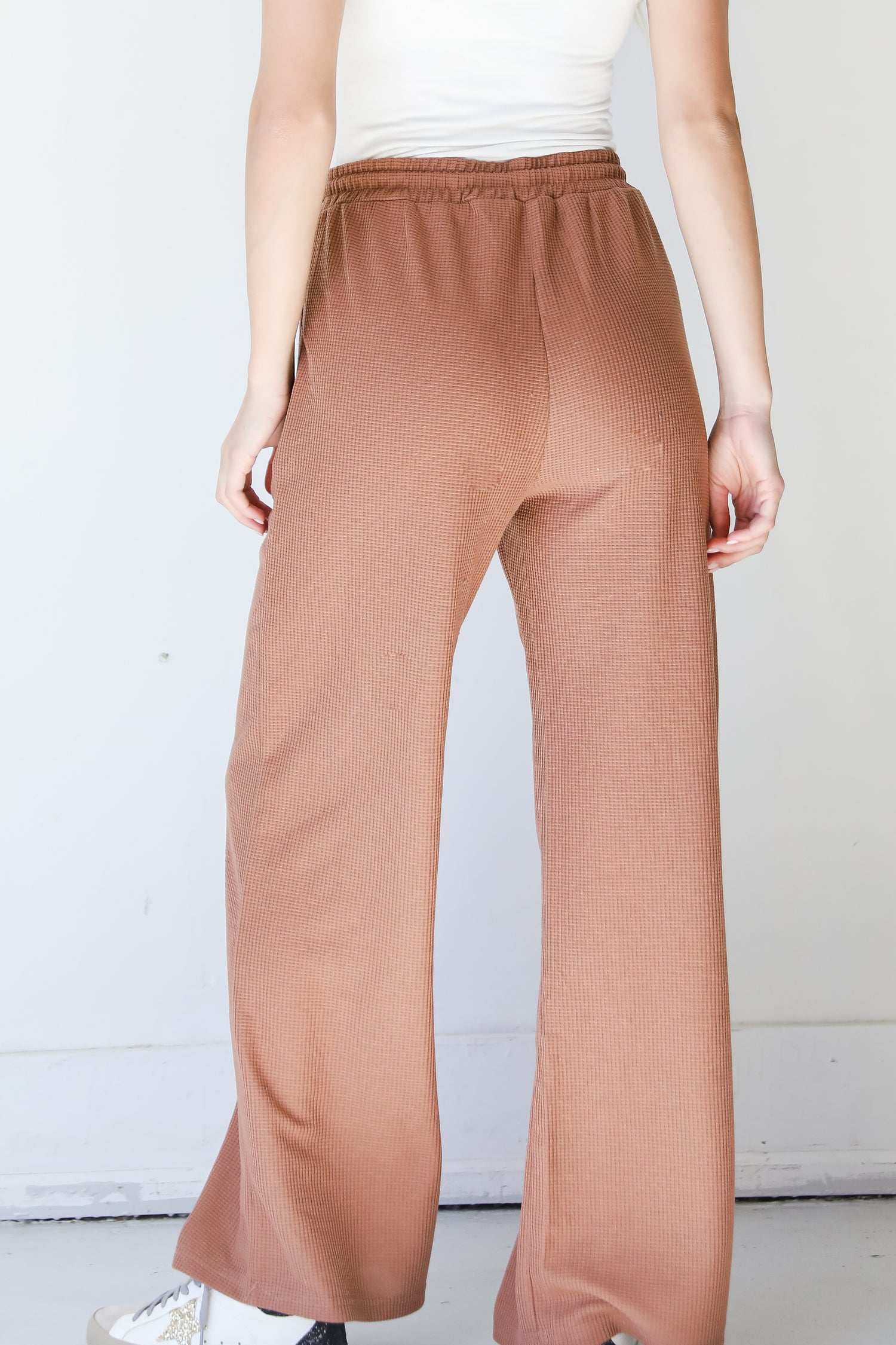 Waffle Knit lounge Pants back view