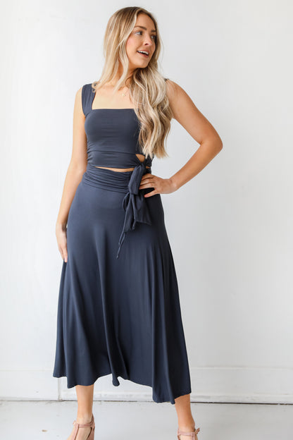 Maxi Skirt on model