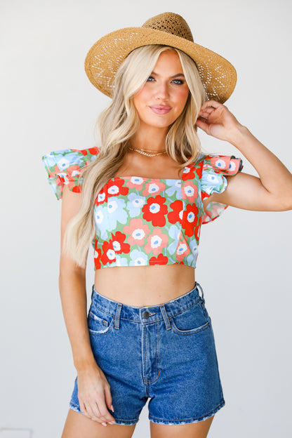 medium wash Denim Mom Shorts on model