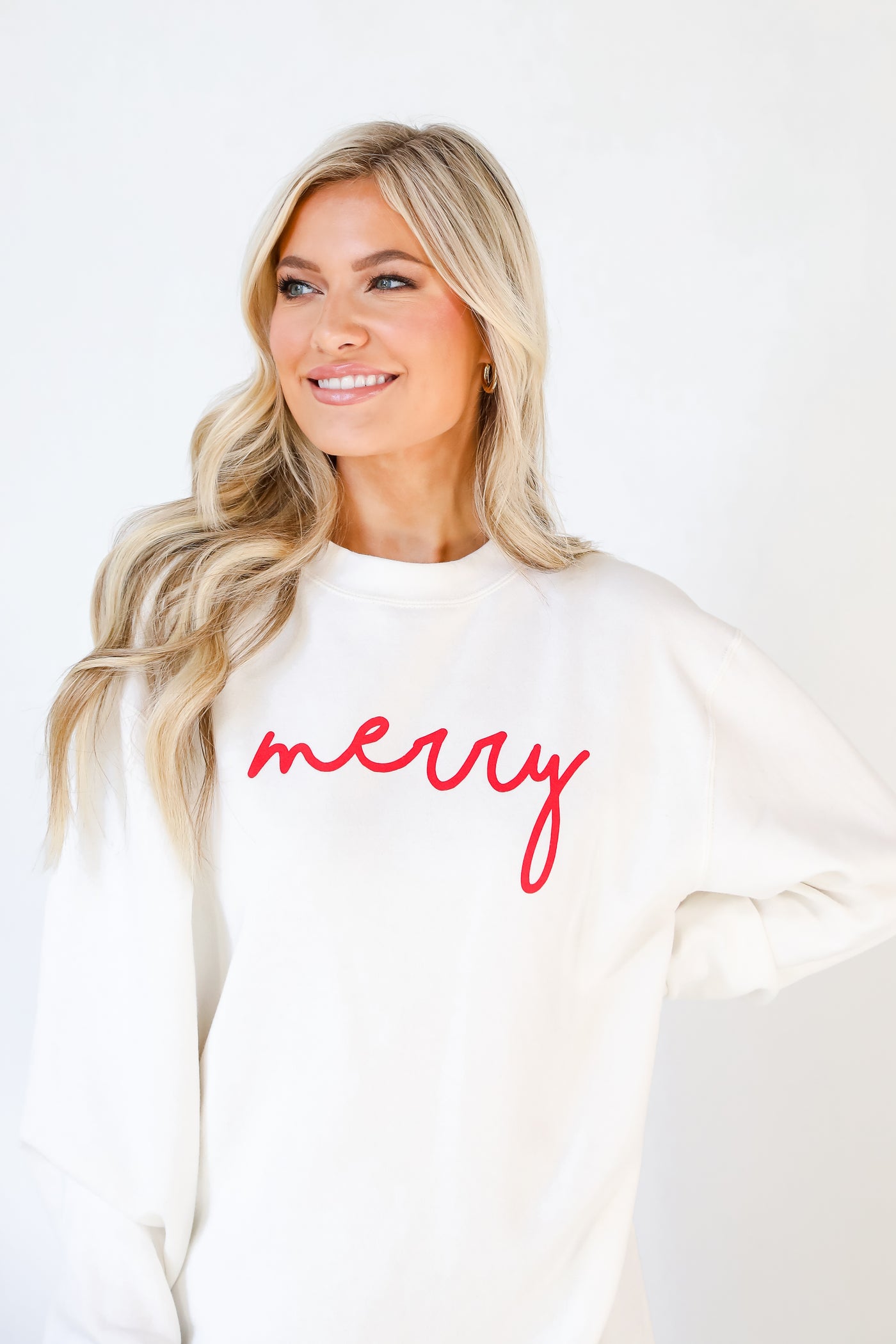 Red Merry Script Pullover from dress up