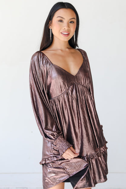 Metallic Mini Dress front view