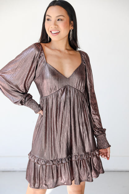Metallic Mini Dress