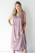 Maxi Dress in lavender on model