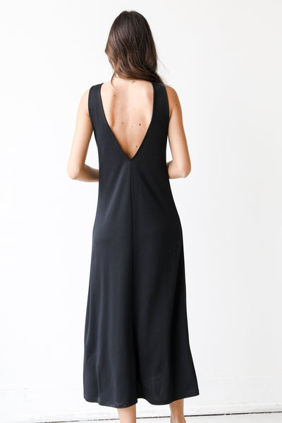Maxi Dress in black back view