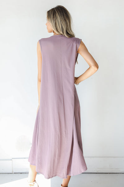Maxi Dress in lavender back view