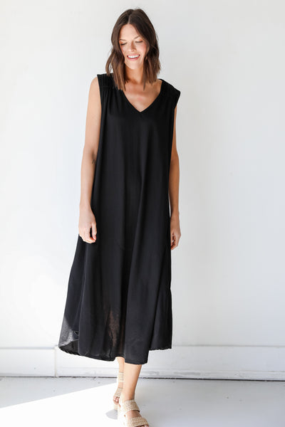 Maxi Dress in black on model