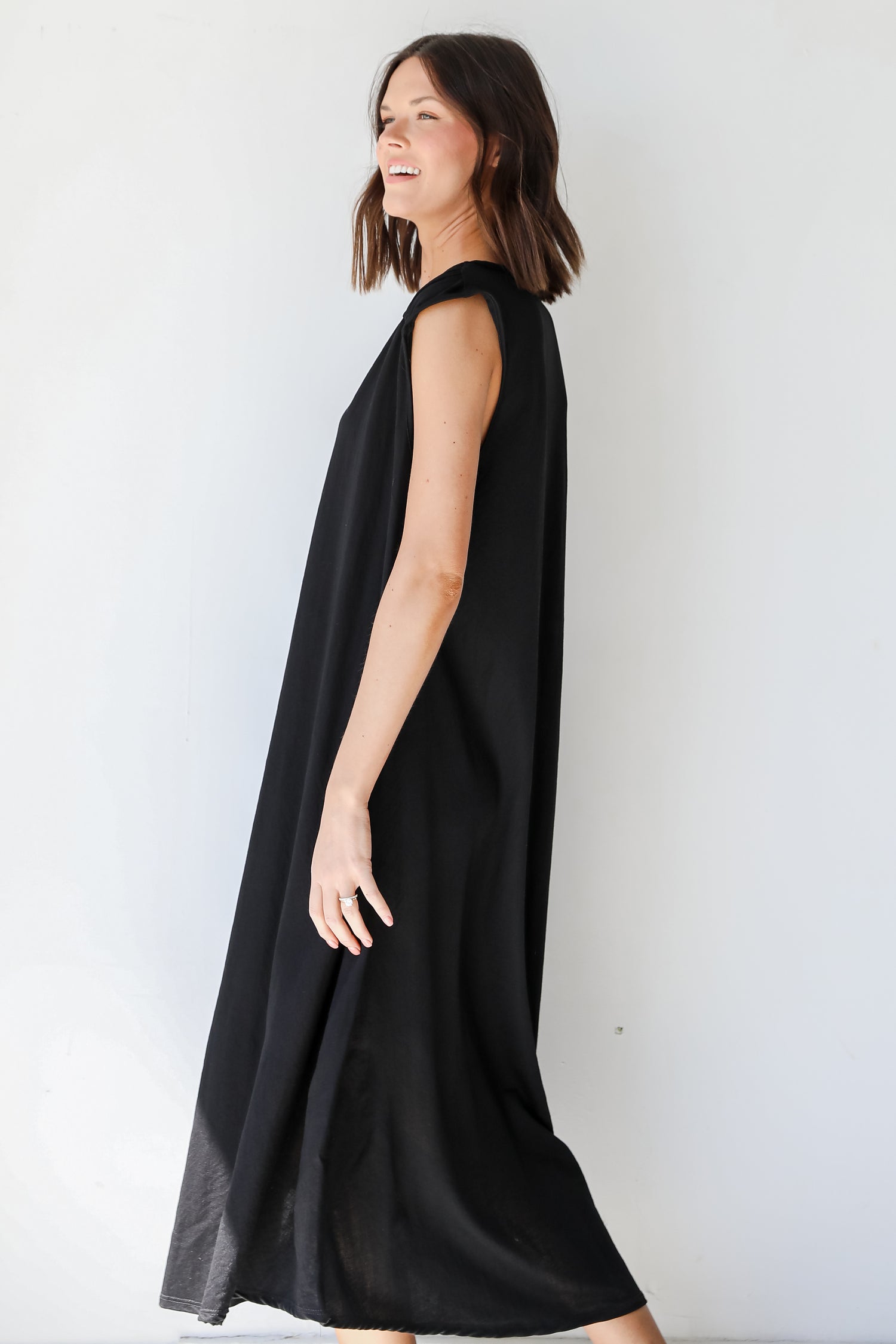 Maxi Dress in black side view