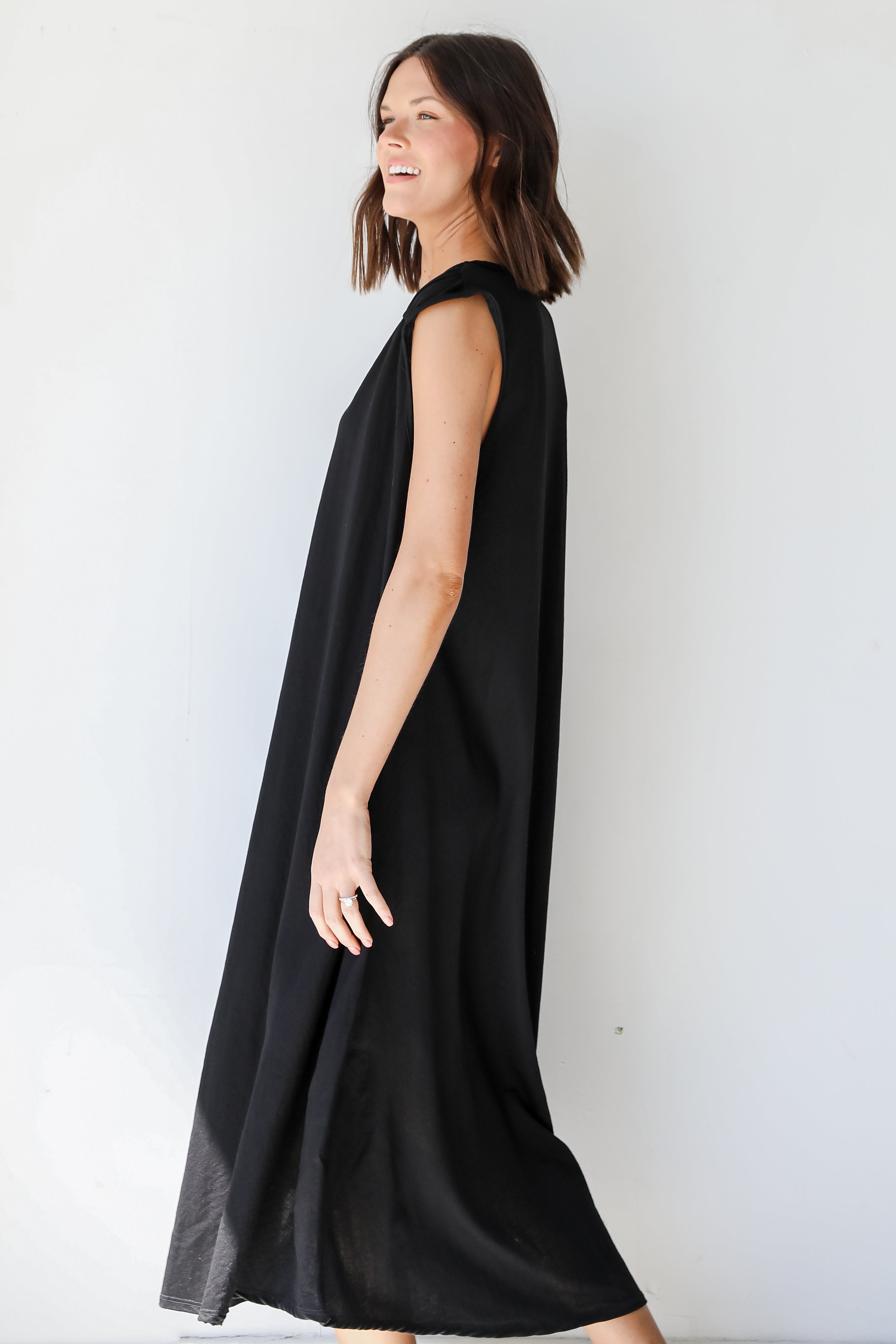 Maxi Dress in black side view