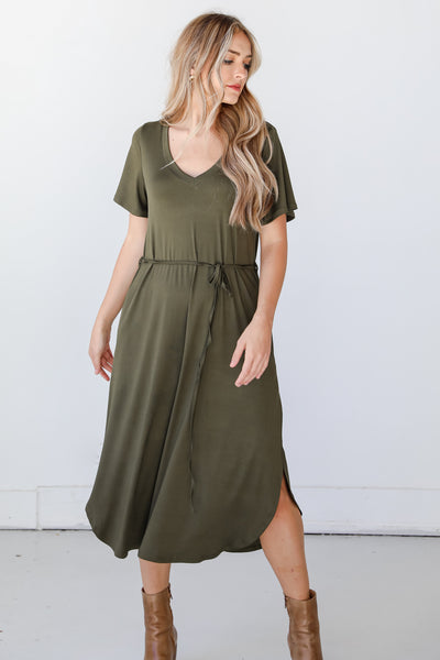olive Midi Dress