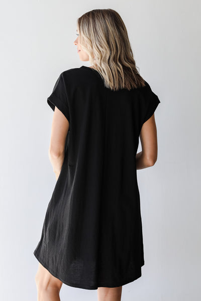 T-Shirt Dress in black back view