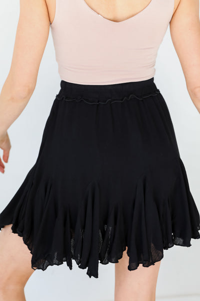 black Mini Skirt back view