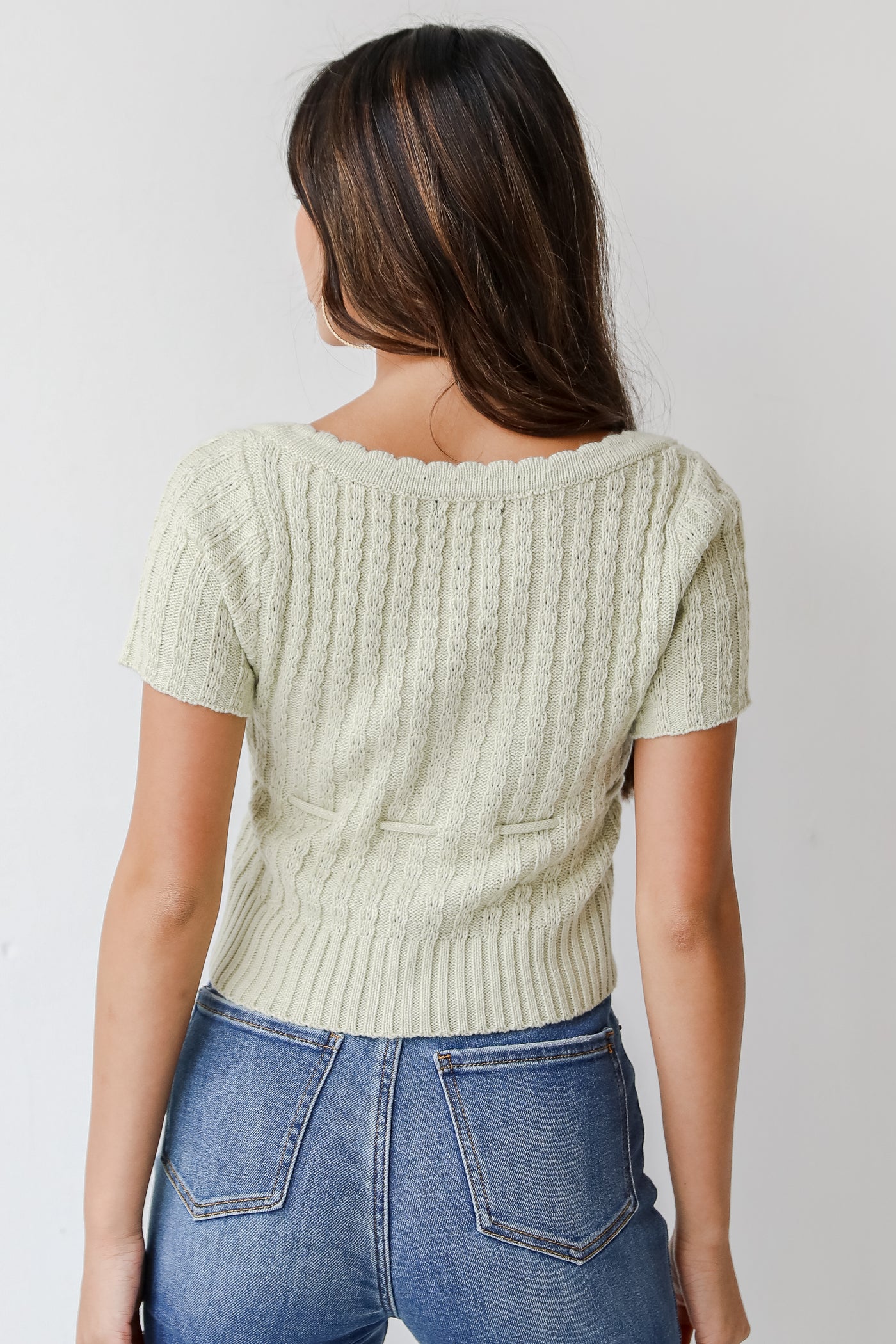 cropped sweater top back view