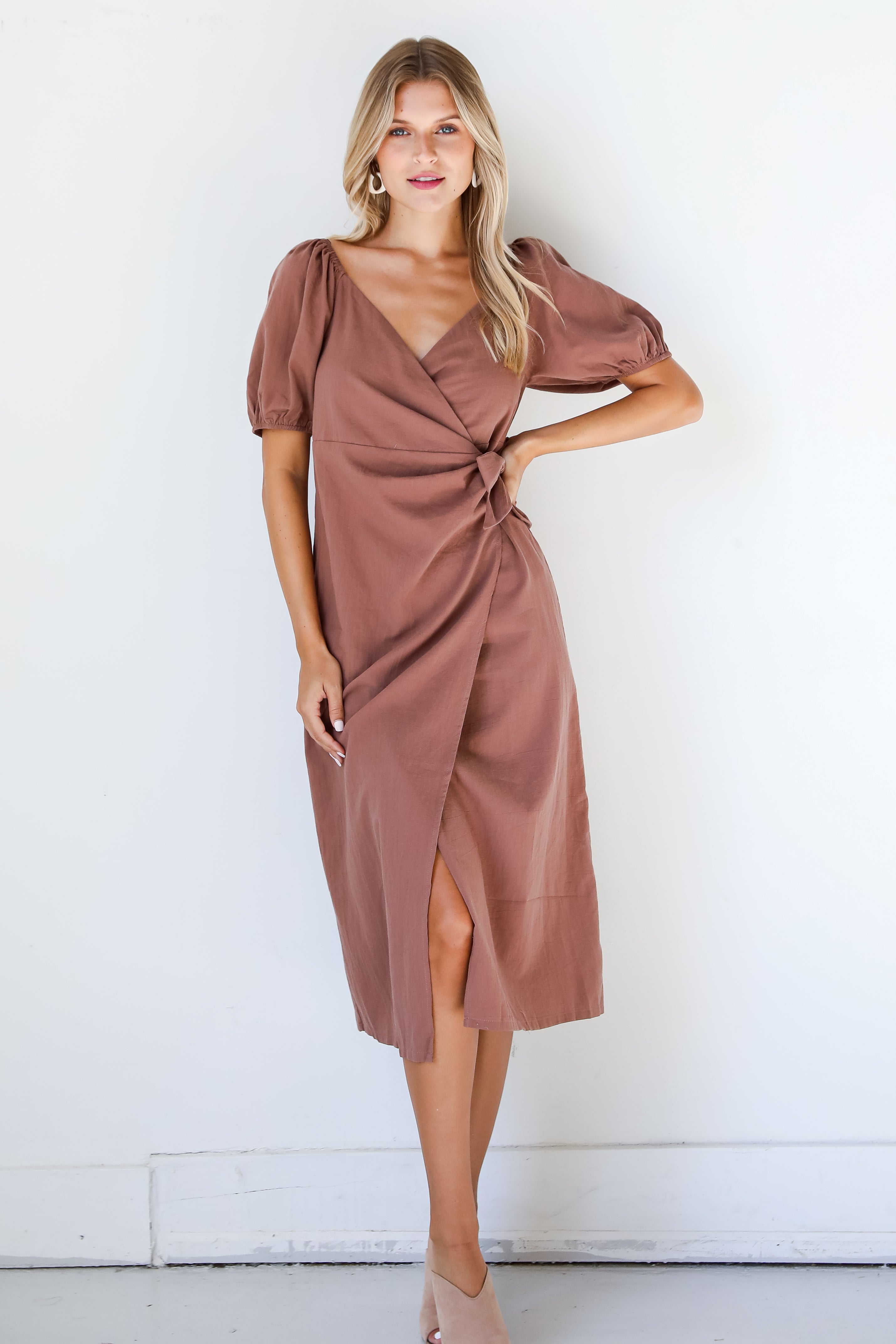 Wrap Midi Dress