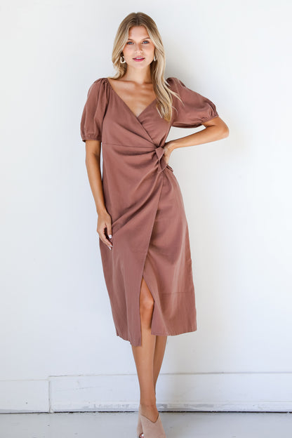 Wrap Midi Dress