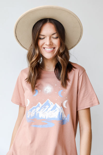 Mountain Scene Graphic Tee front view