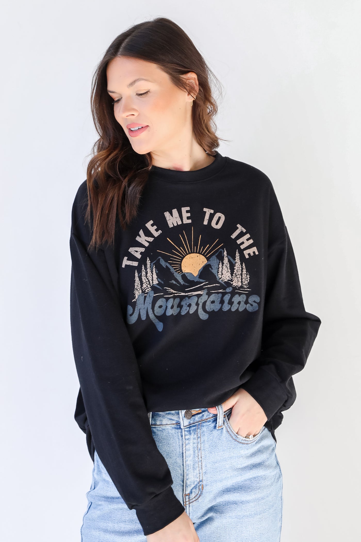 Take Me To The Mountains Pullover front view
