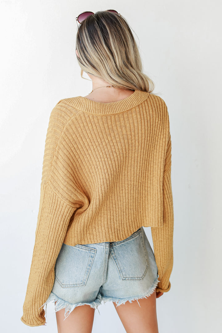 Cropped Sweater back view