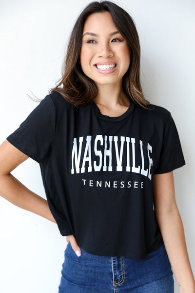 Nashville Tennessee Cropped Tee on model