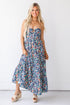 tropical Strapless Maxi Dress
