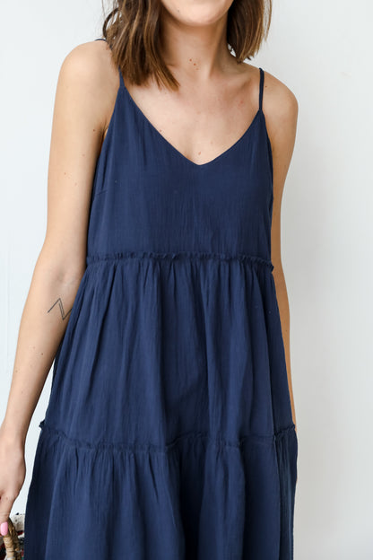 Tiered Mini Dress on model