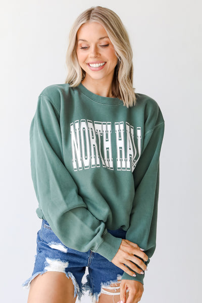 Green North Hall Pullover front view