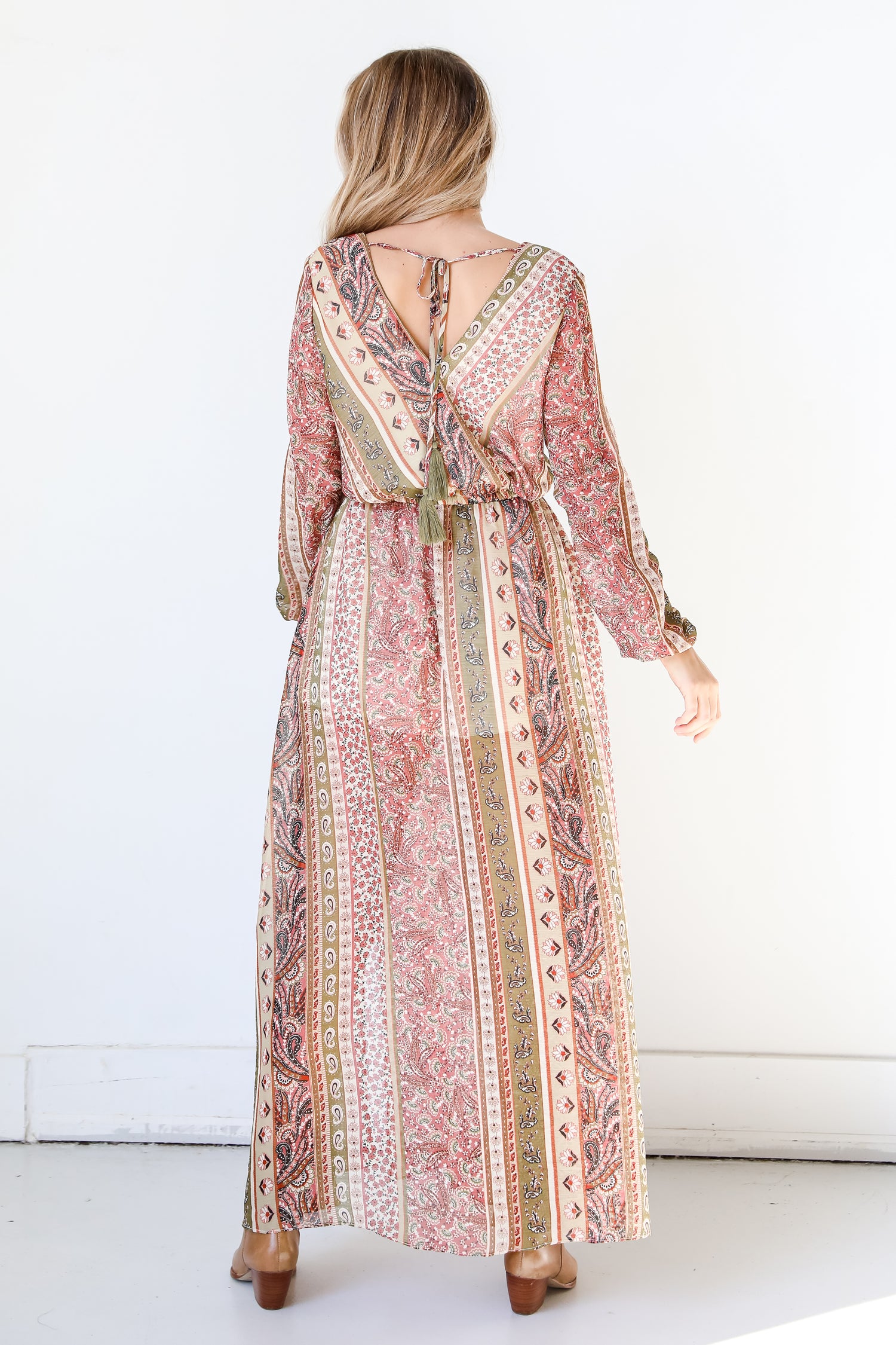 boho Maxi Dress back view