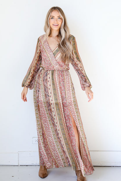 boho Maxi Dress front view