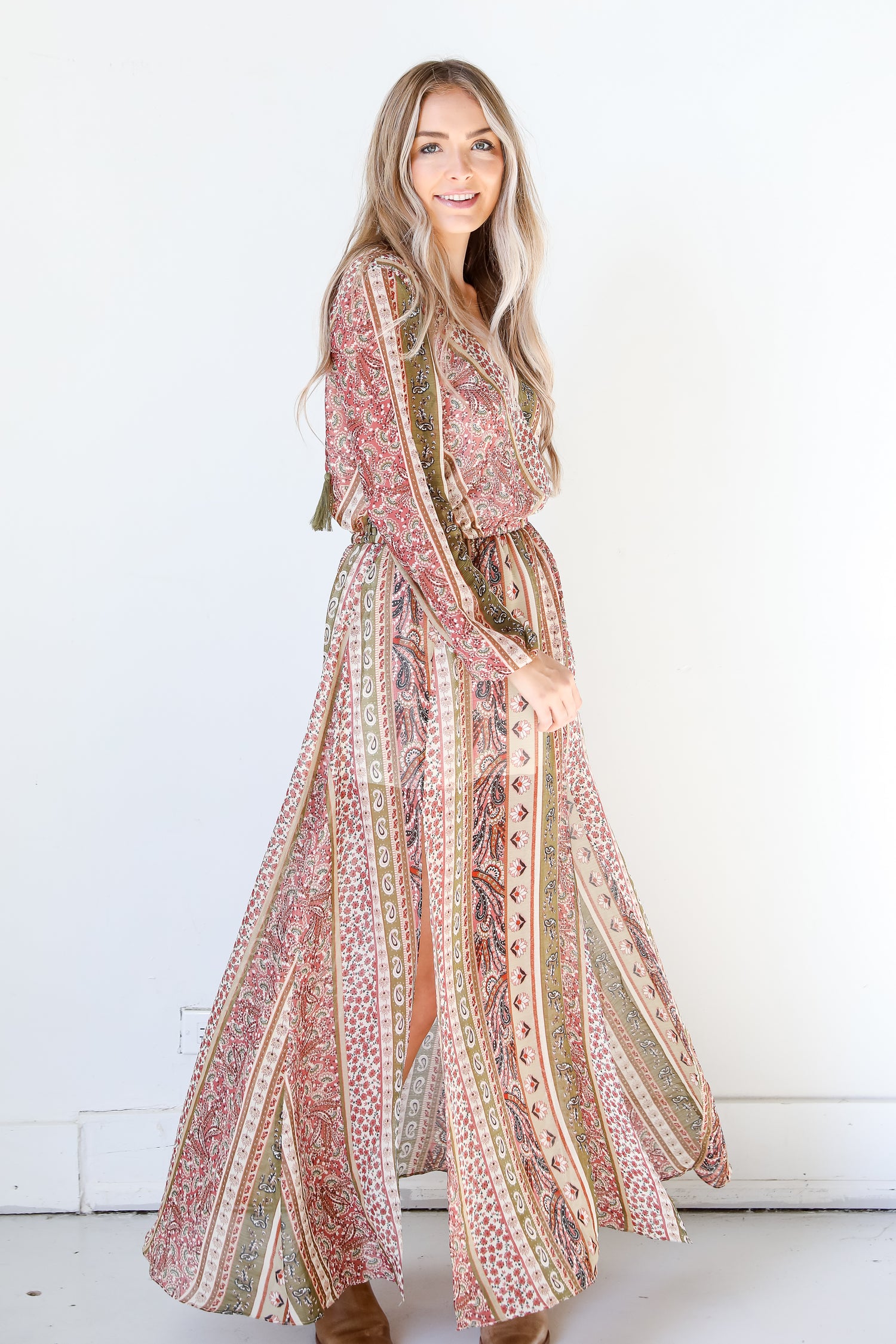 boho Maxi Dress side view