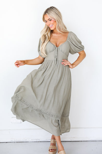 boho Midi Dress front view