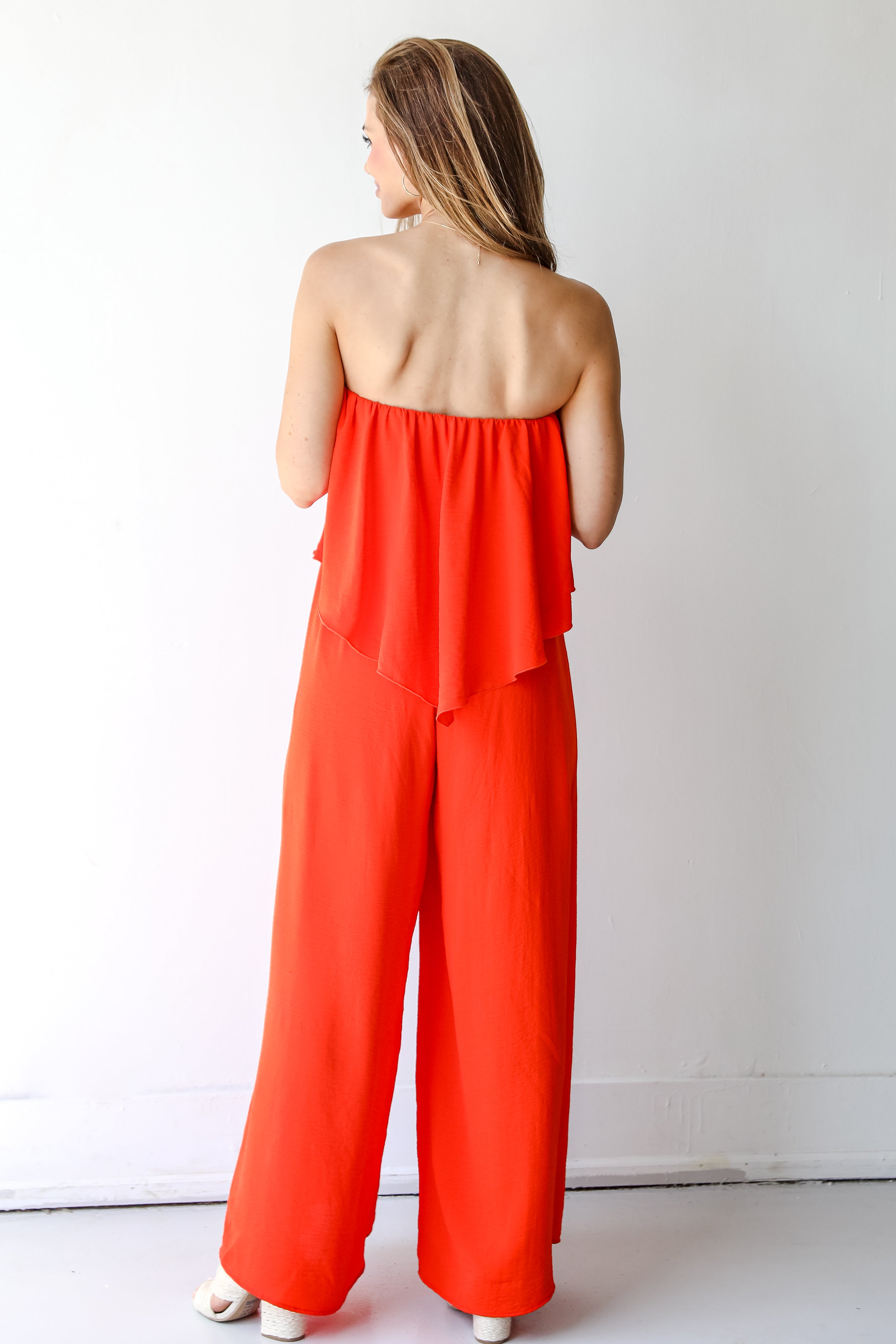 Strapless Jumpsuit back view