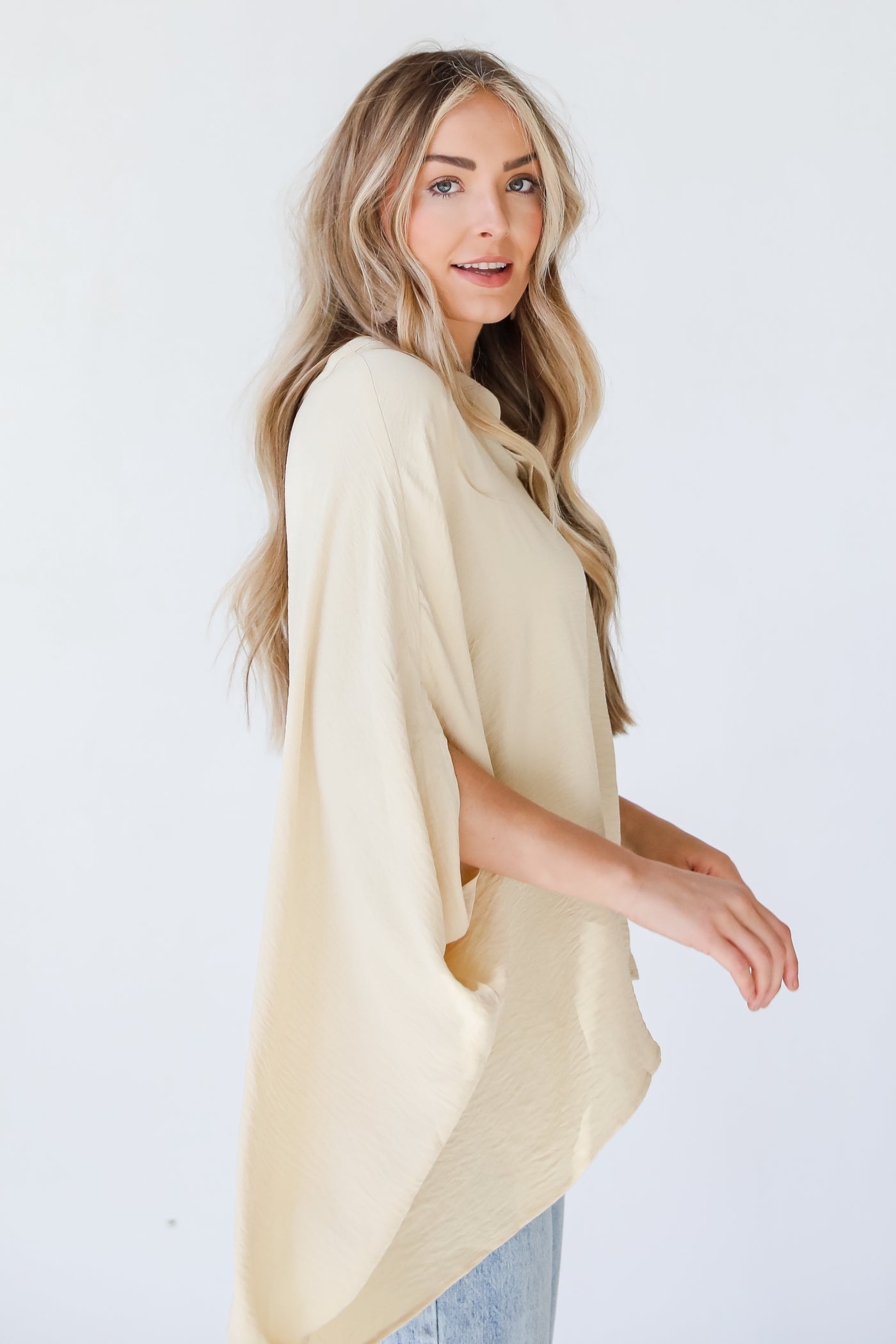 ivory Oversized Blouse side view