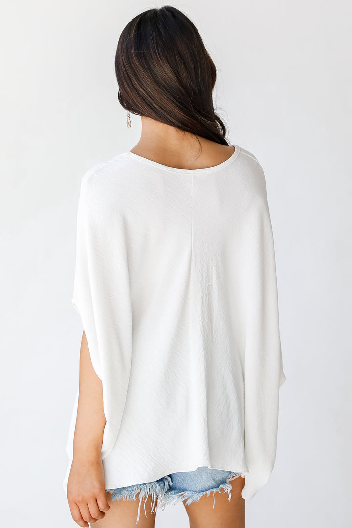 Oversized Blouse in white back view