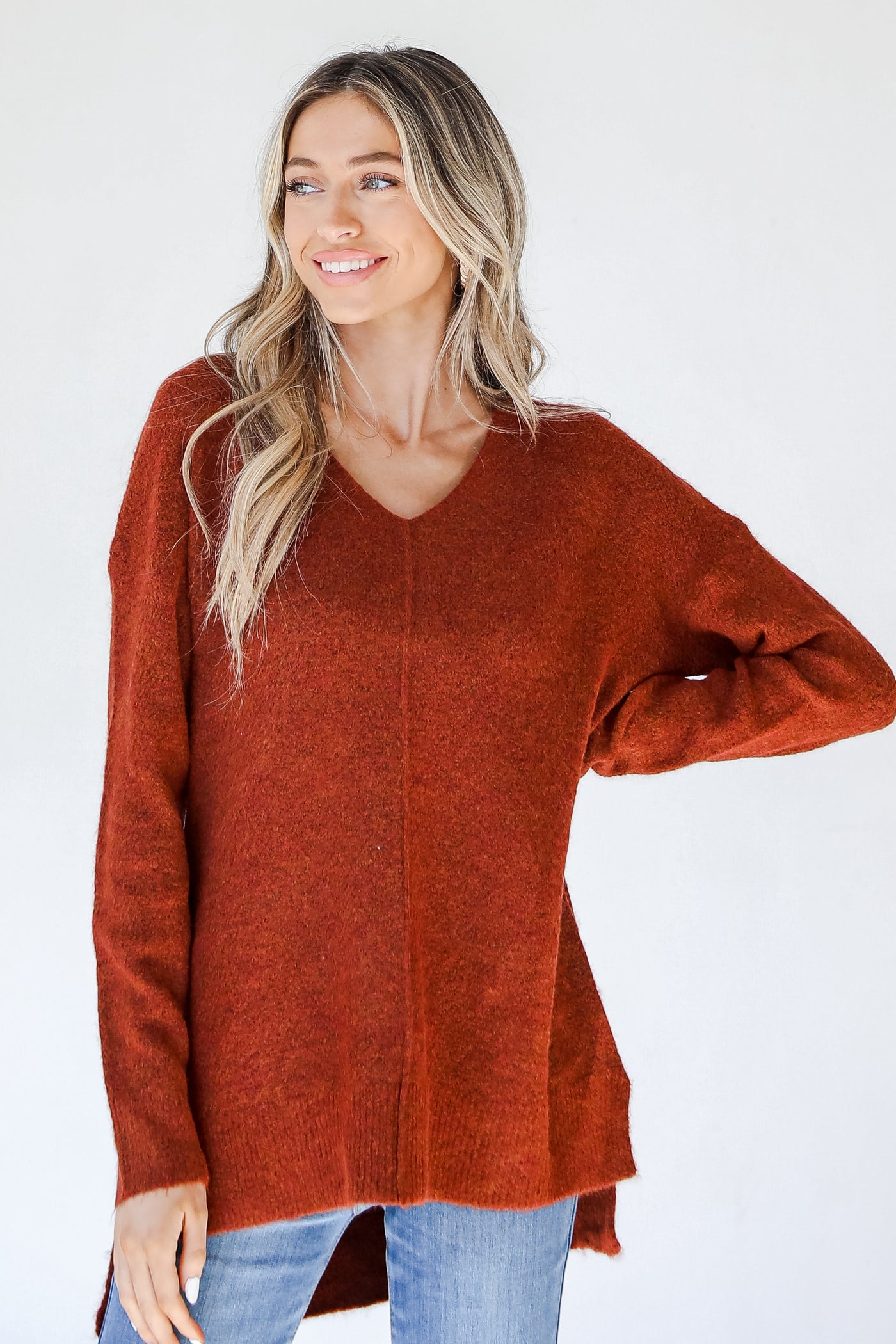 Oversized Sweater in rust
