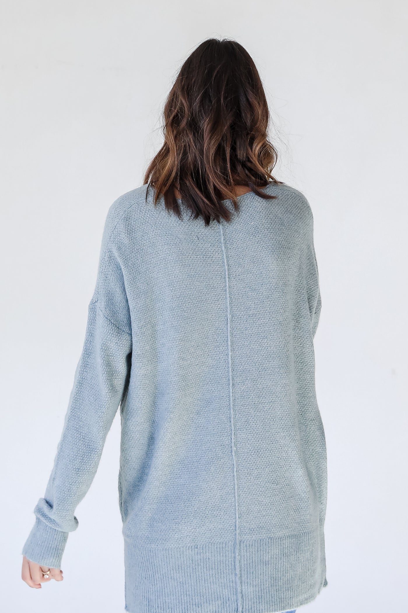 Oversized Sweater in light blue back view