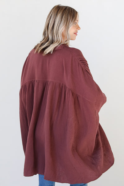 Oversized Linen Tunic back view