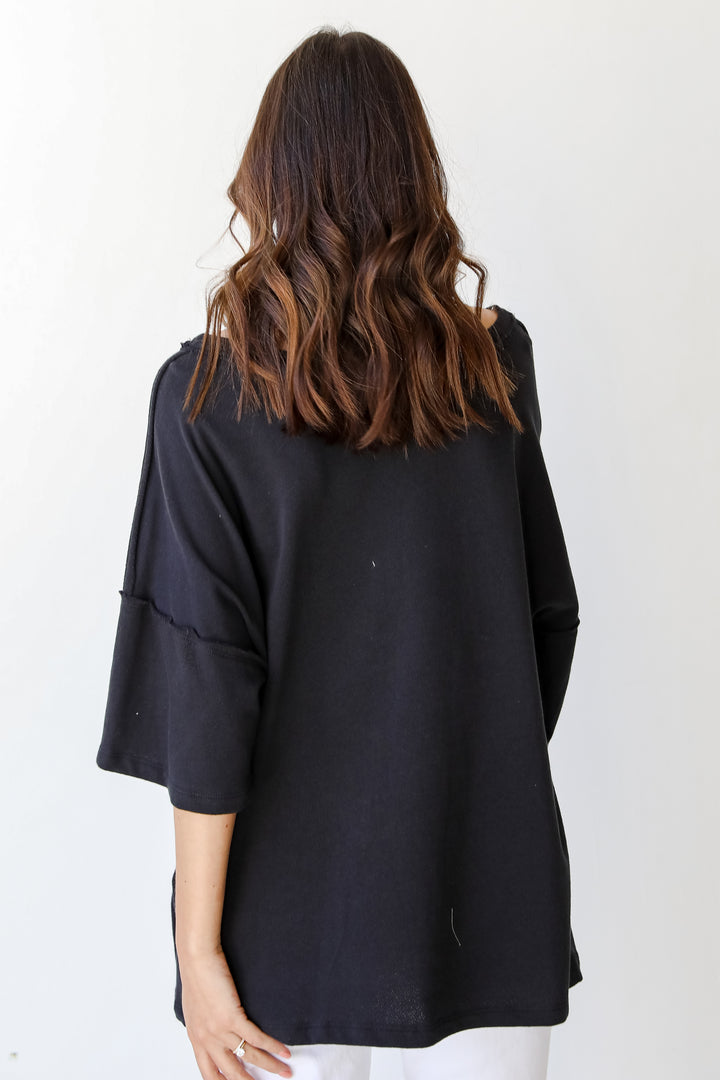 Knit Tee in black back view